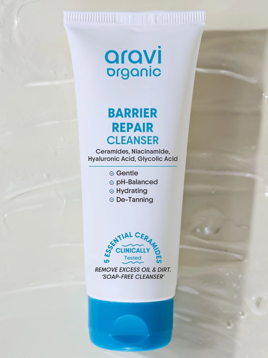 Aravi Organic Face Cleanser Gentle Foaming Face Wash for Oily & Acne Prone Skin - 100ml