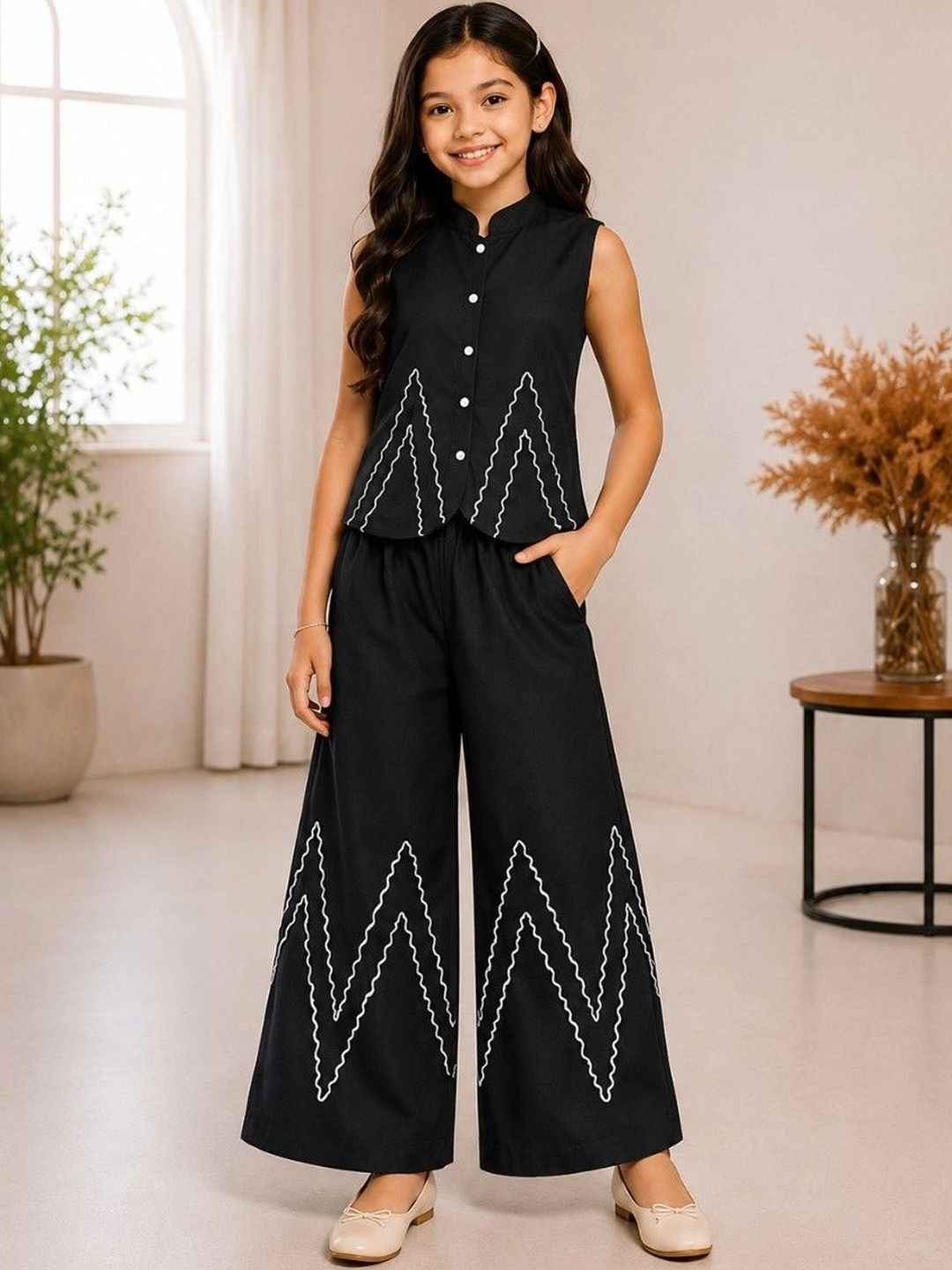 Jhilik Garments Girls Top with Trousers