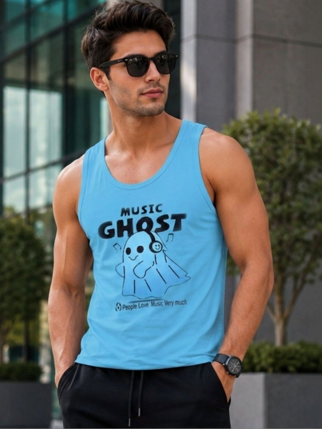 Looks United Printed Gym Vest