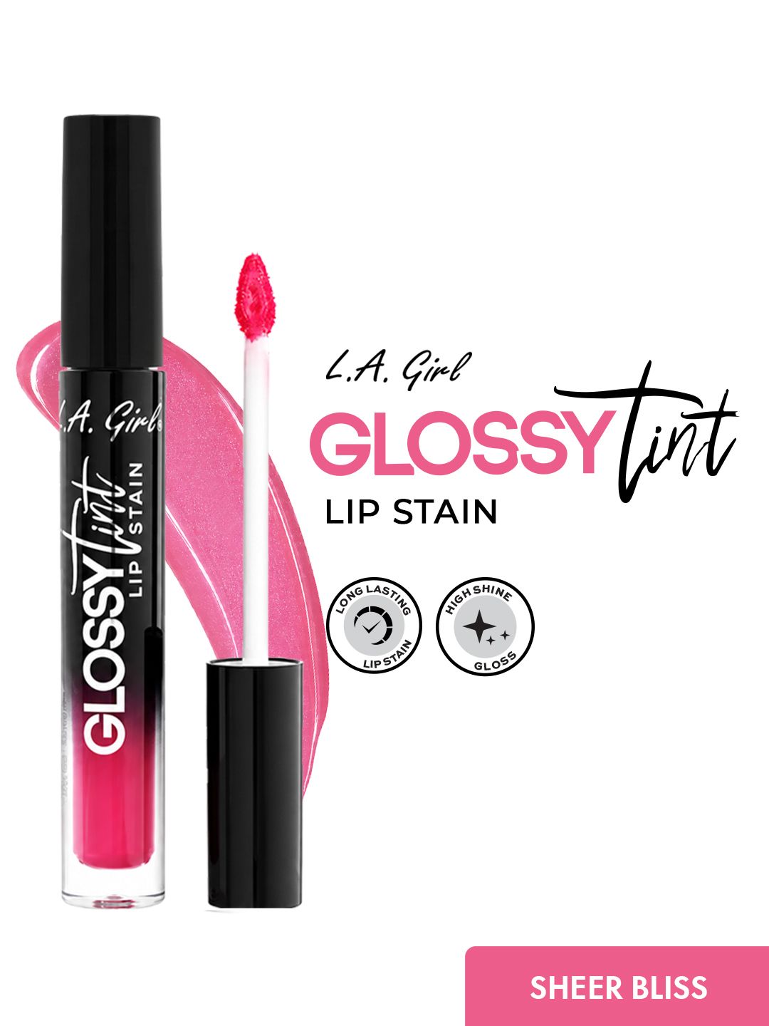 L.A. Girl Glossy Tint High-Pigmented Non-Drying Long-Lasting Lip Stain 2.9g - Sheer Bliss