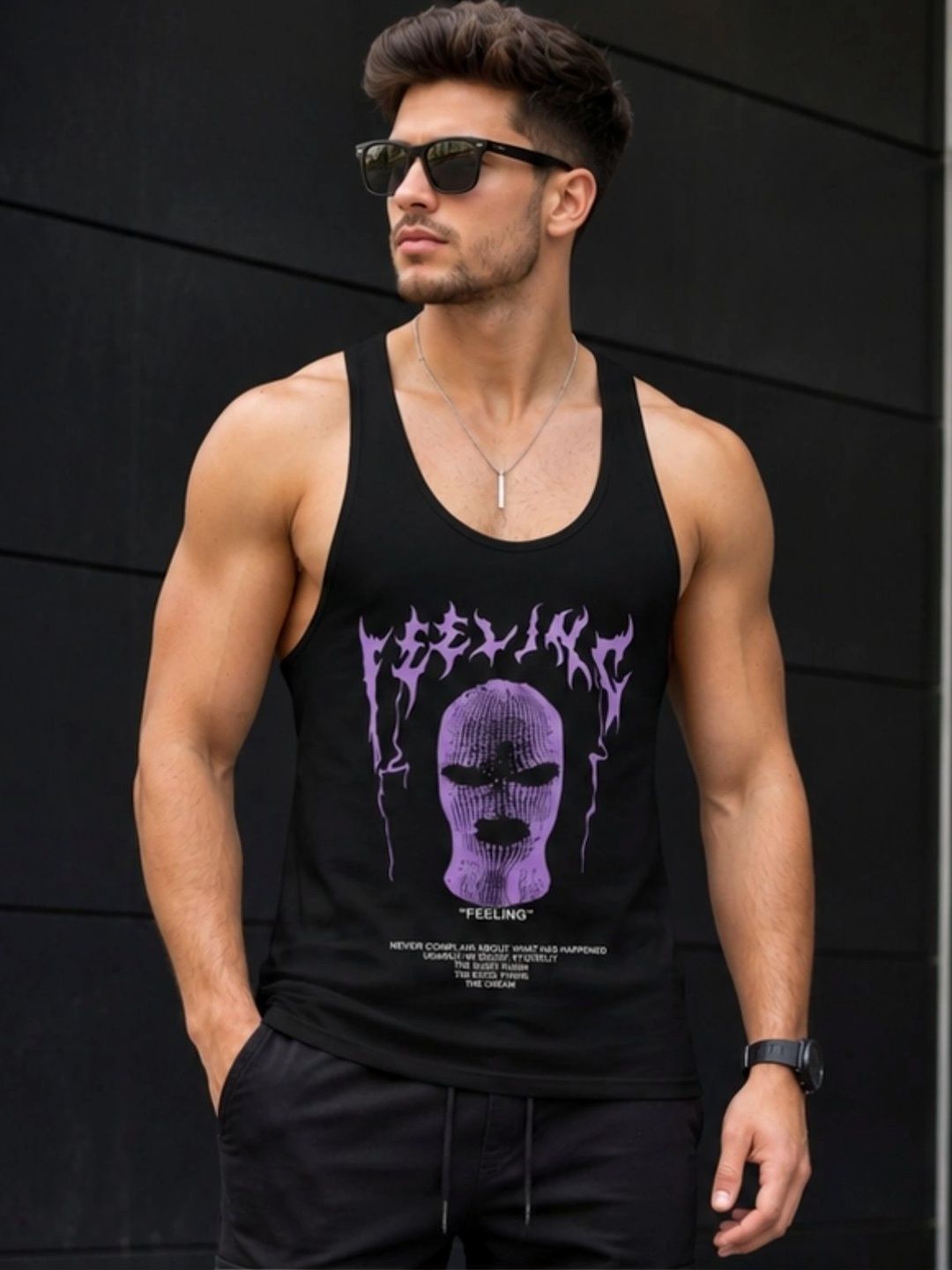 Looks United Printed Gym Vest