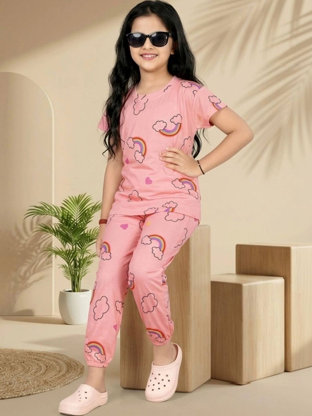 Girls Printed Short Sleeves Nightdress 4