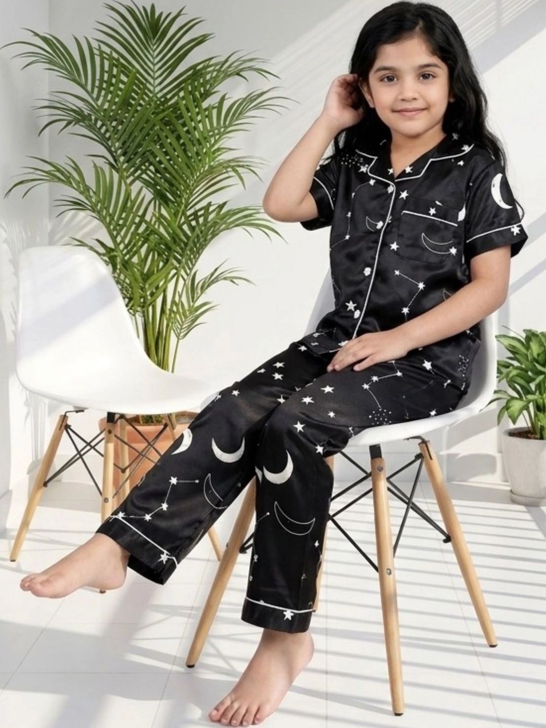 Girls Printed Short Sleeves Nightdress 2