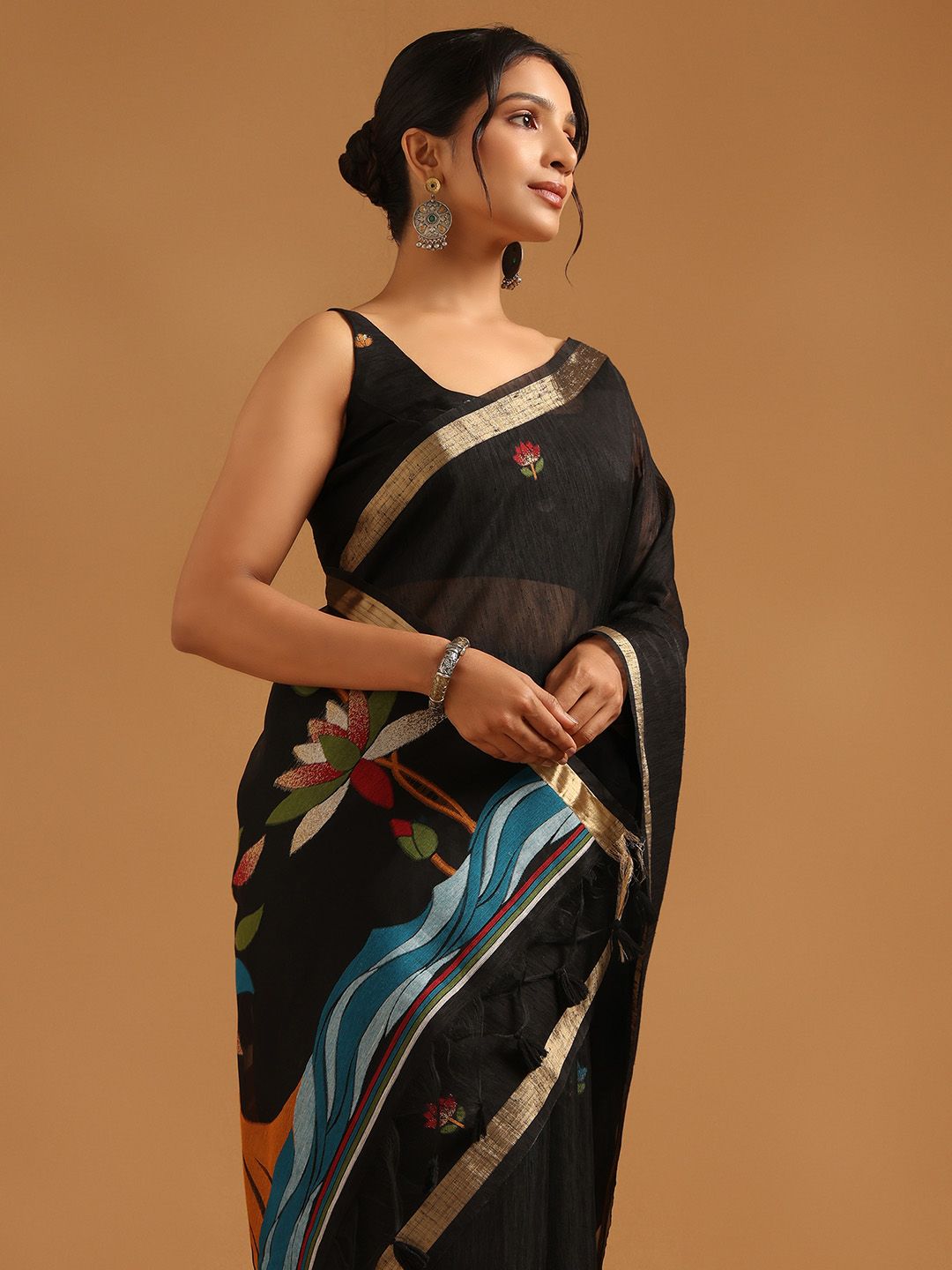 Soch Floral Embroidered Organza Saree