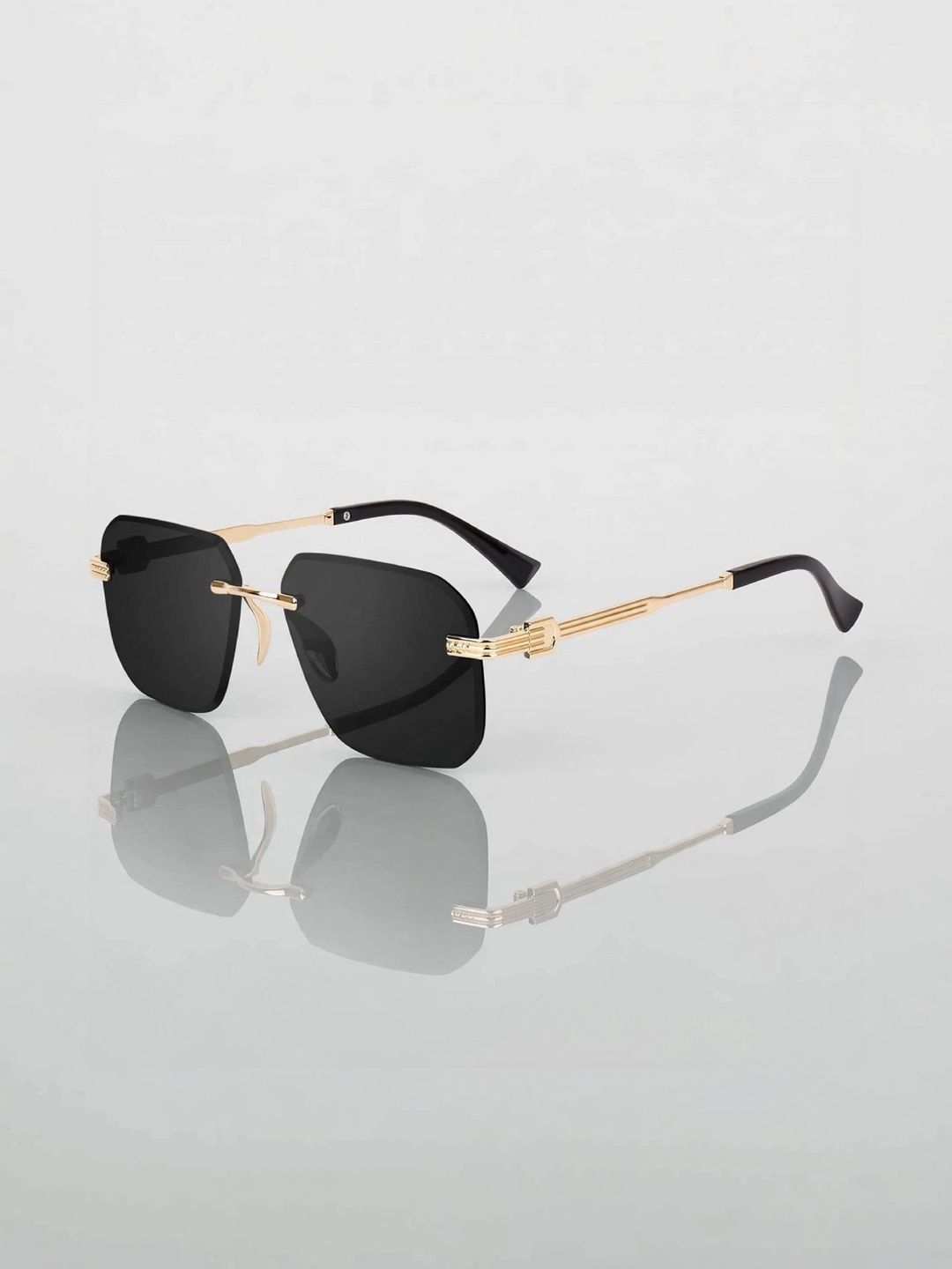 Buy FUNGLASSES Unisex Rectangle UV Protected Lens Sunglasses -  - Accessories for Unisex