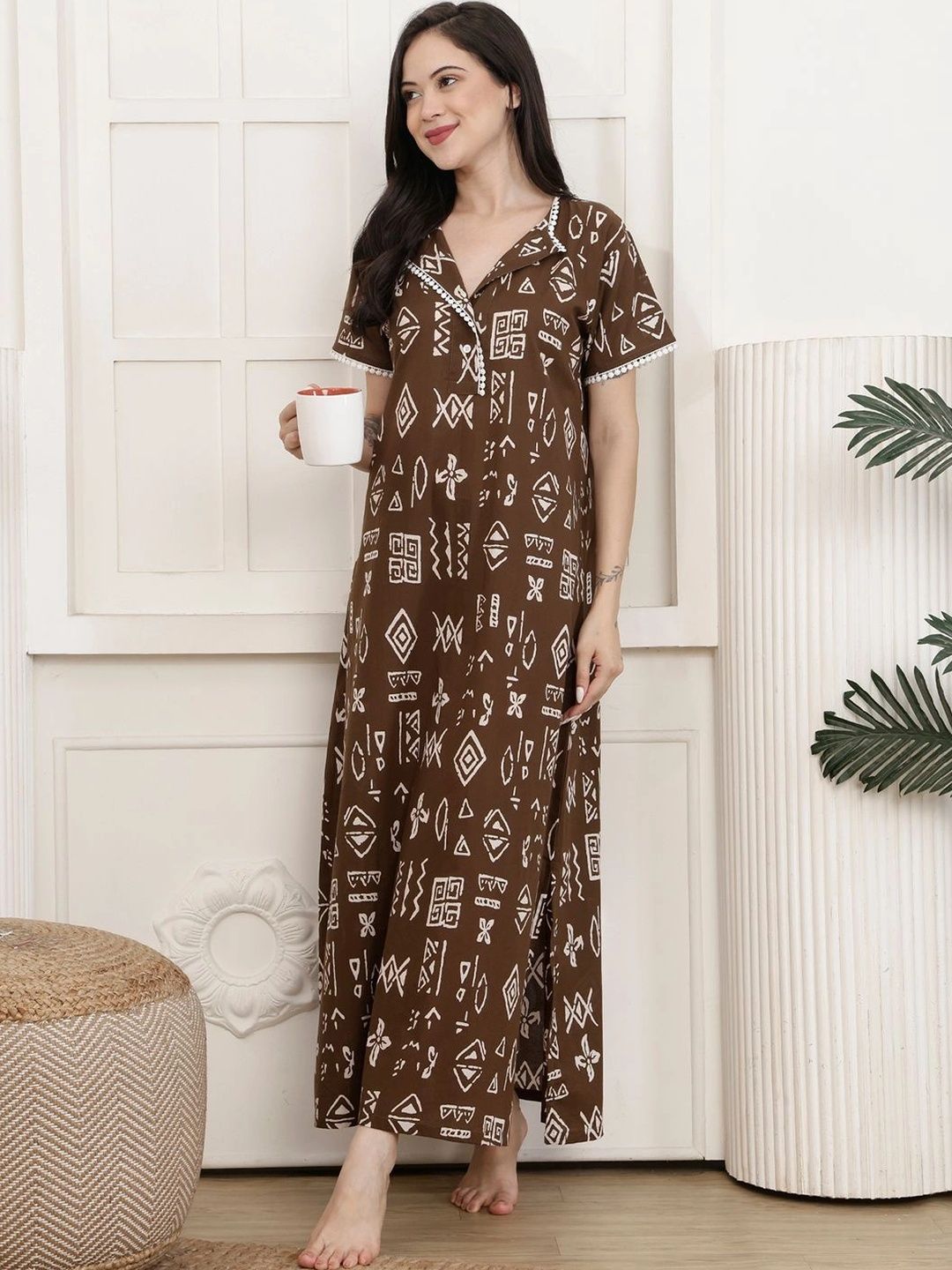 Printed Maxi Nightdress 4