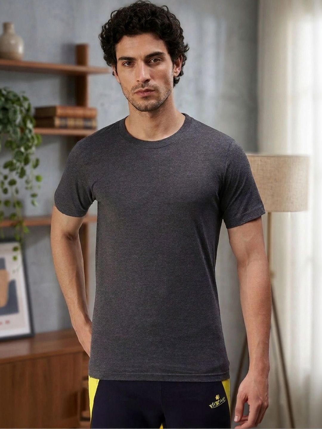 ONN Men Black & shale Regular Fit T-shirt