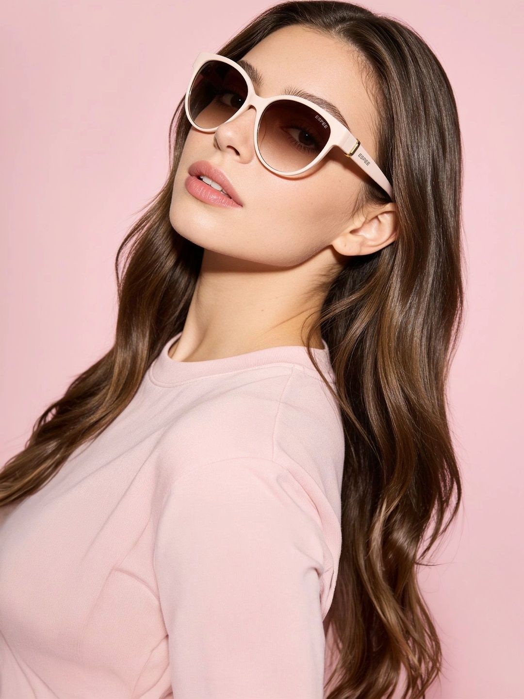 Espee Women Brown Lens & Brown Oval Sunglasses with