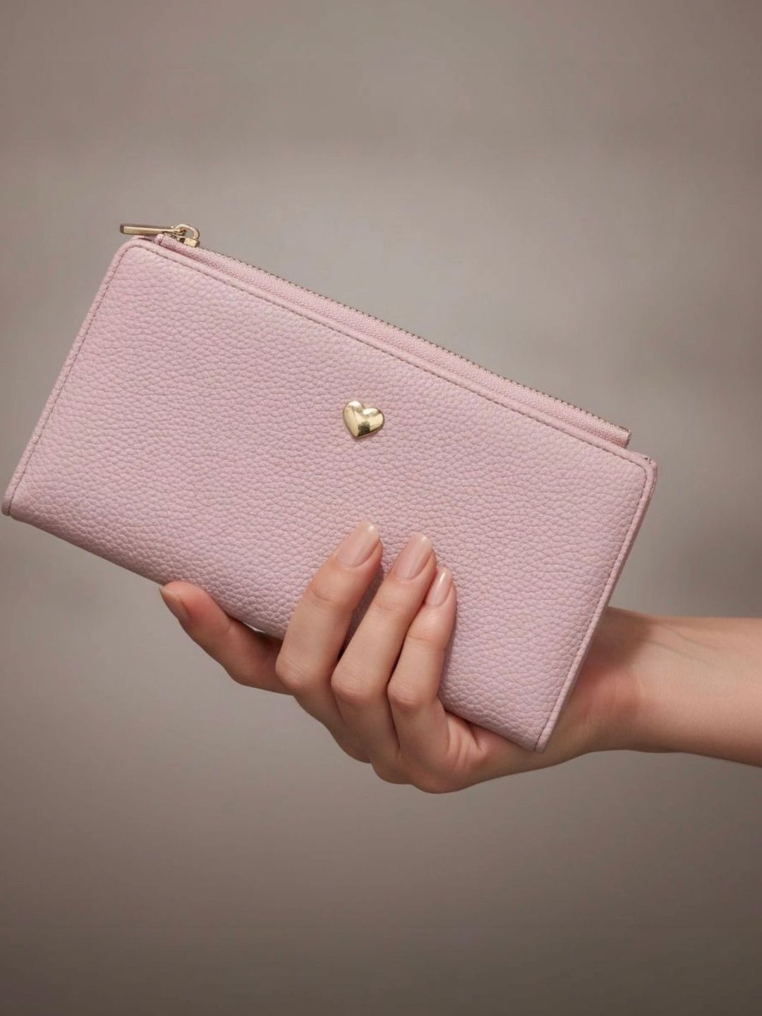 GLOSSY Women Textured Embellished PU Two Fold Wallet