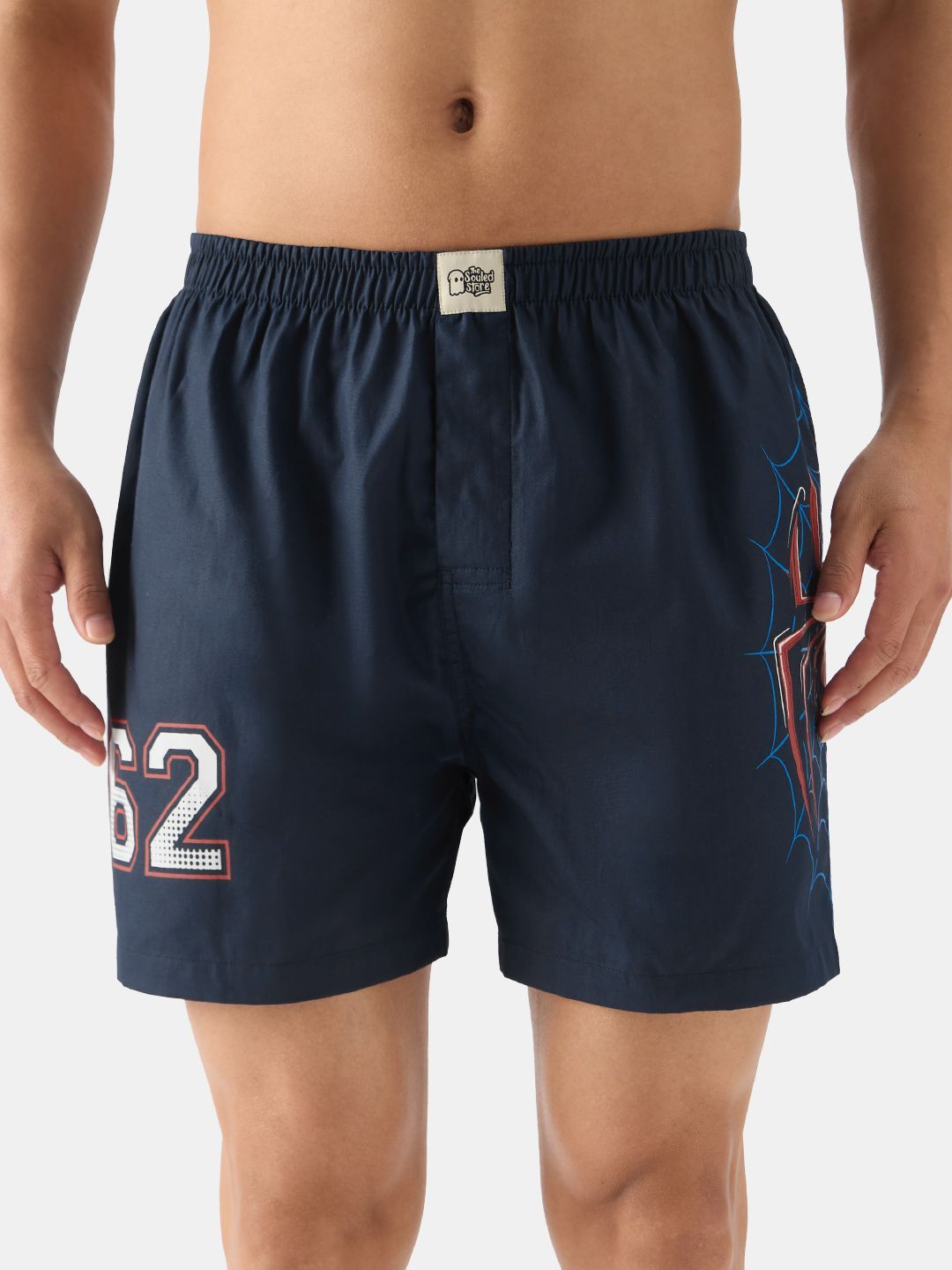 Buy The Souled Store Men Regular Fit Spider Man Printed Black Boxer Shorts -  - Apparel for Men