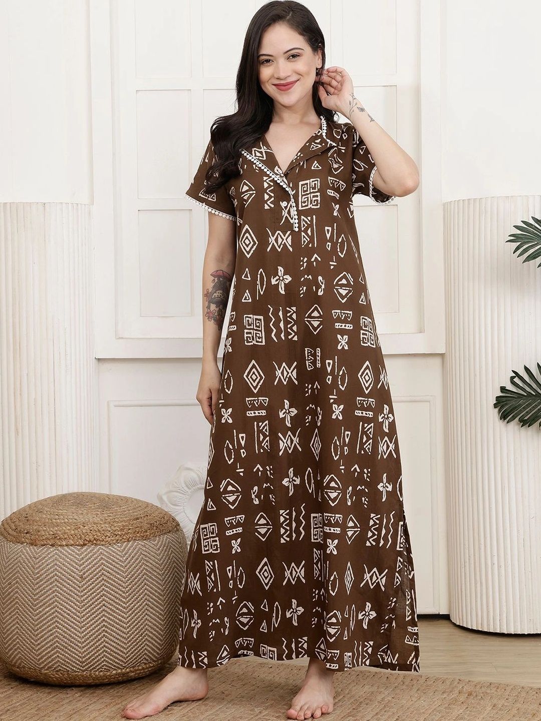Printed Maxi Nightdress