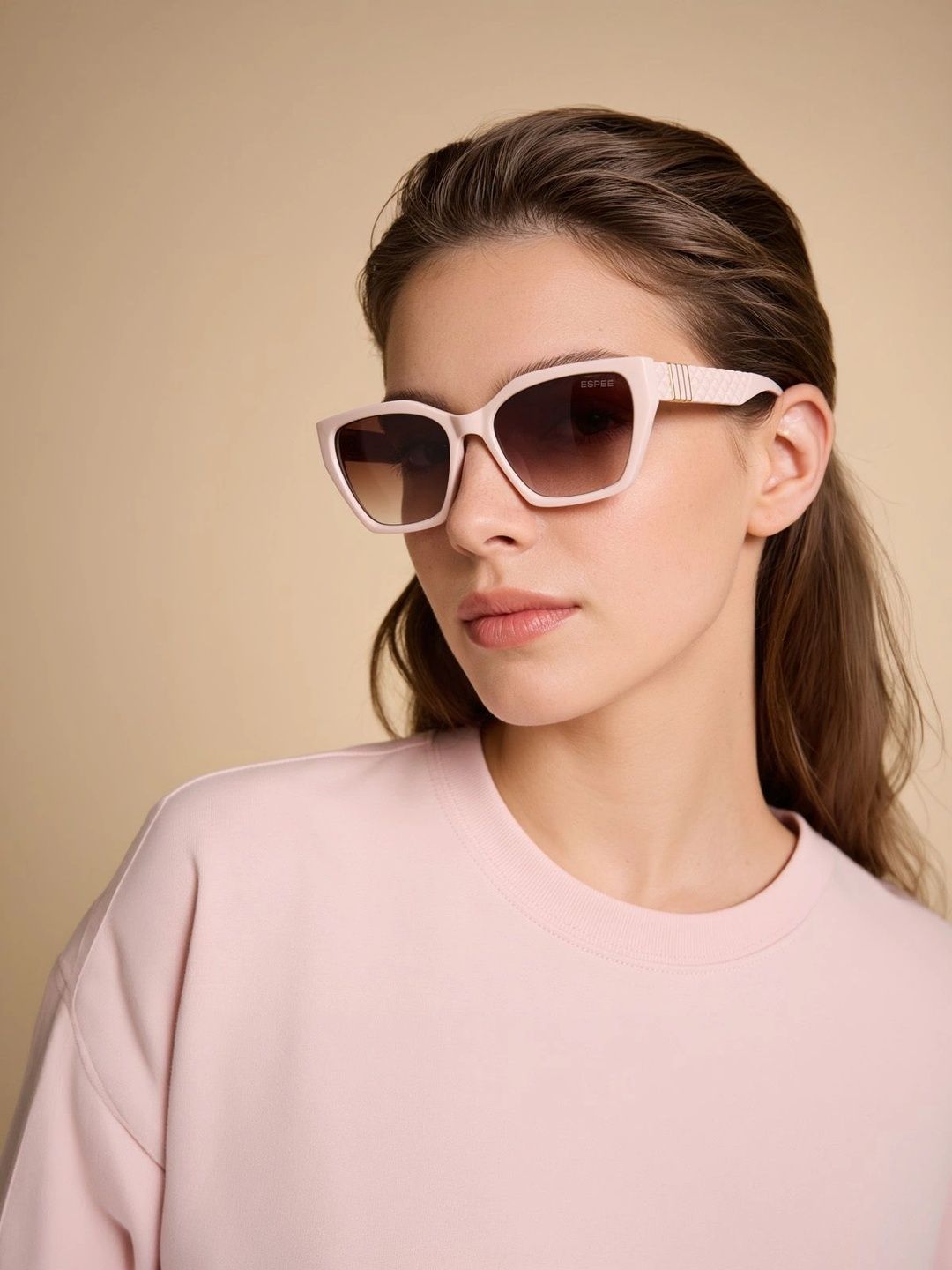 Espee Women Brown Lens & Brown Butterfly Sunglasses with