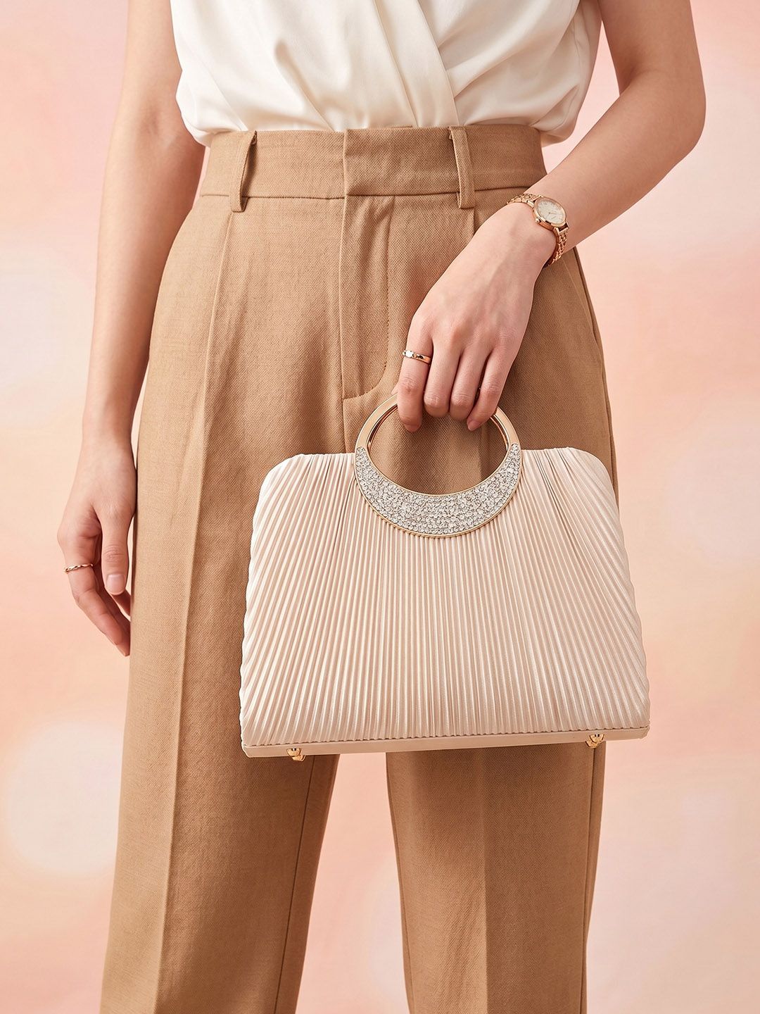 CORSICA Detachable Strap Structured Handheld Bag
