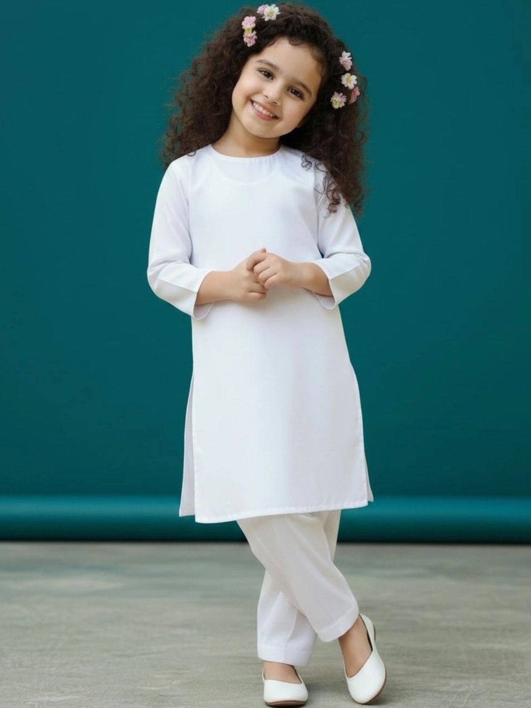 Girls Regular Pure Cotton Kurta with Patiala 2