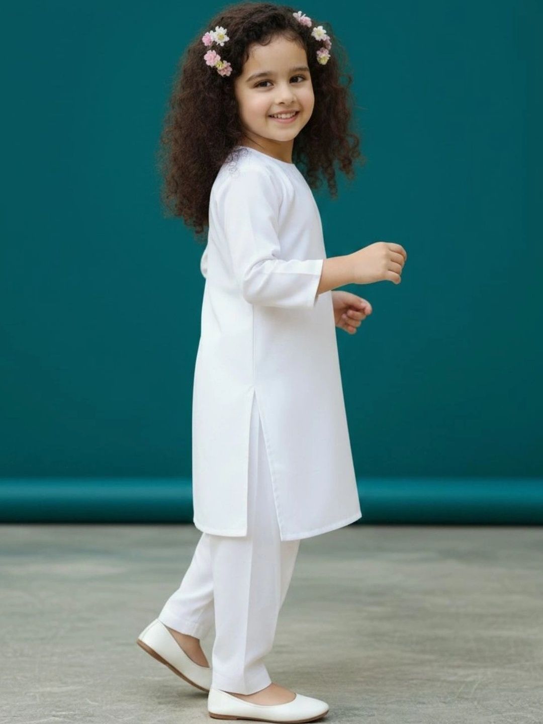Girls Regular Pure Cotton Kurta with Patiala 3