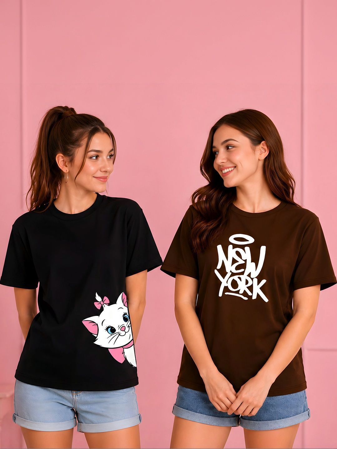 ELVIA Women Printed T-shirt