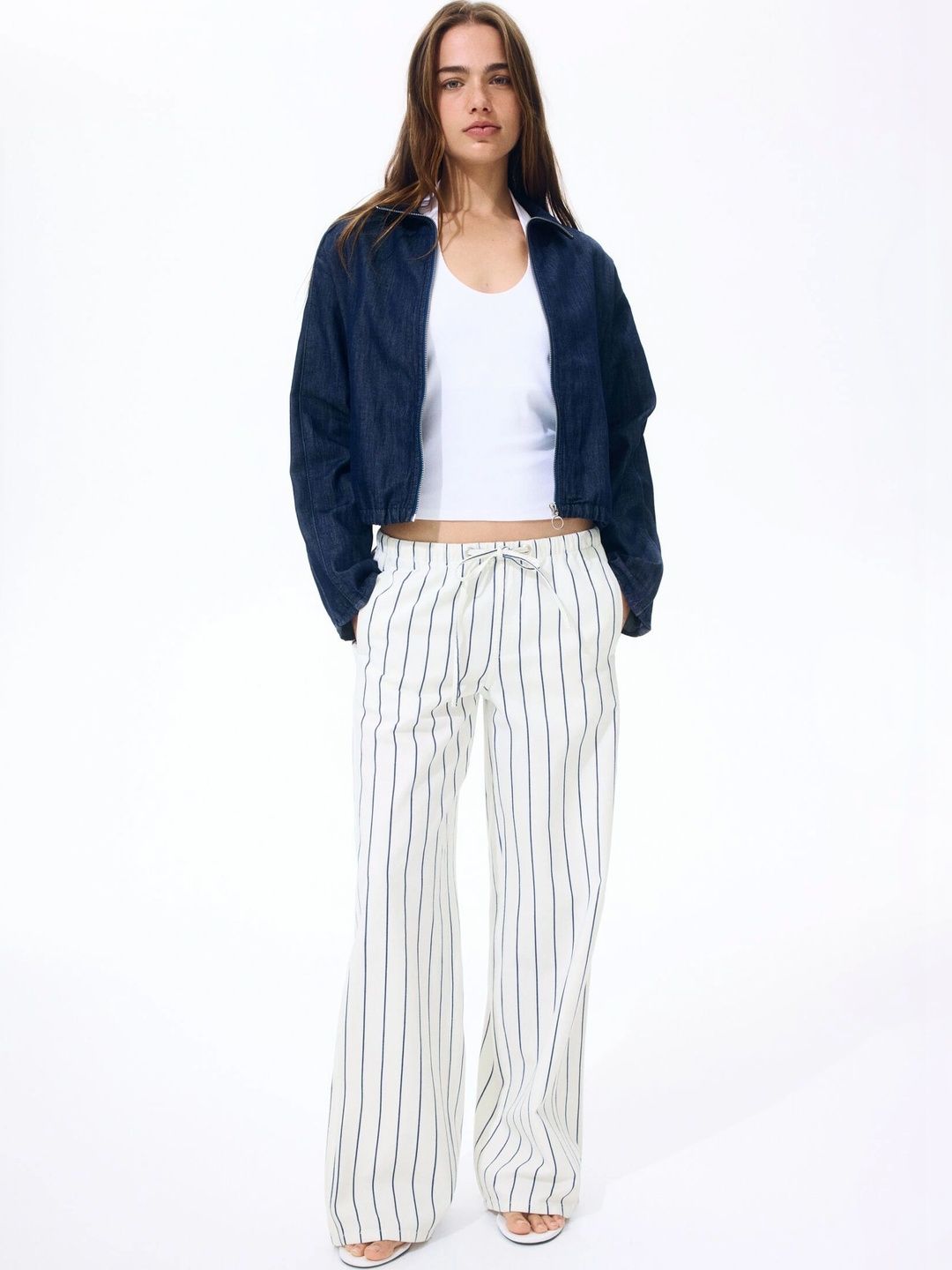 H&M Denim Drawstring Trousers