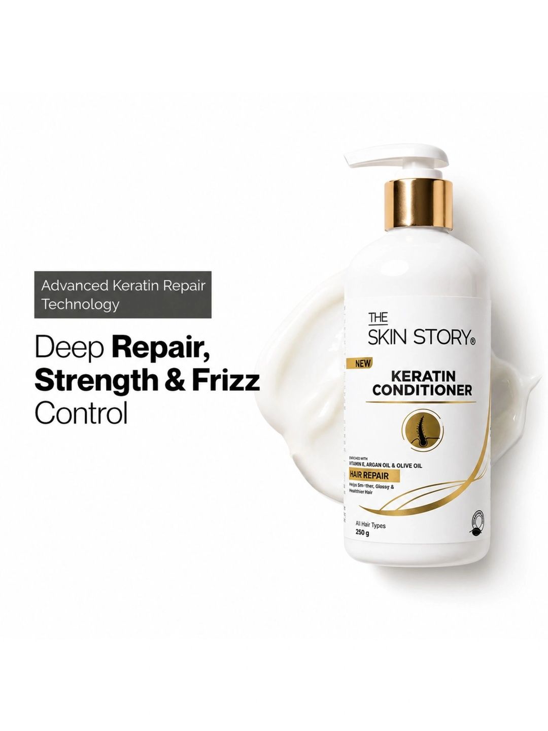 THE SKIN STORY Keratin Smooth Hair Conditioner For Dry Frizzy Hair - 250 g