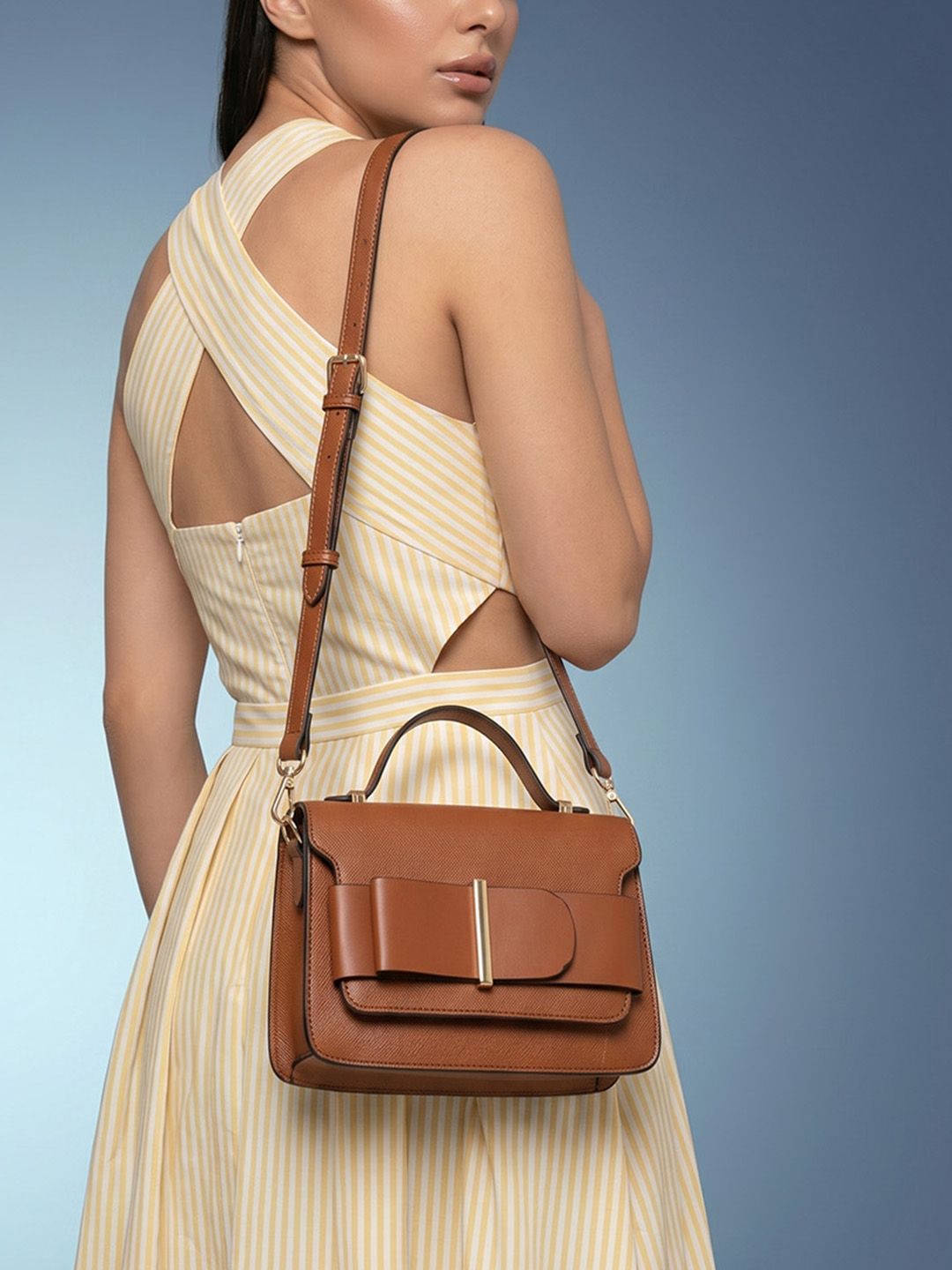MAEJOY Textured Structured Satchel