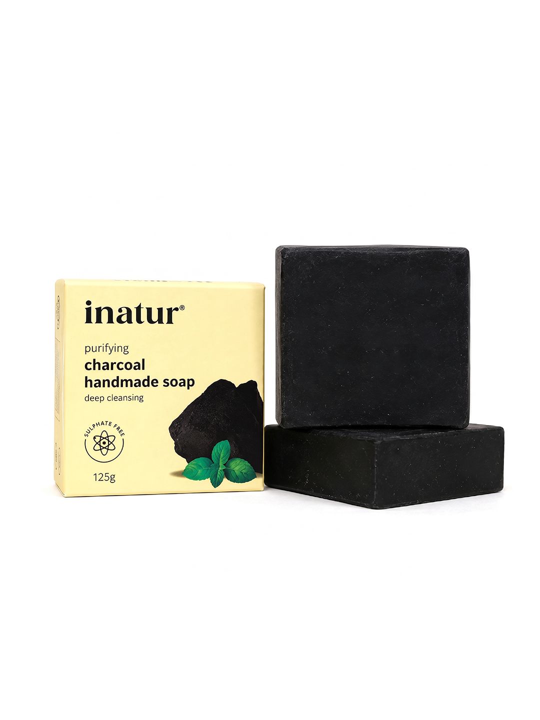 Inatur Charcoal Mineral Soap - 125 g