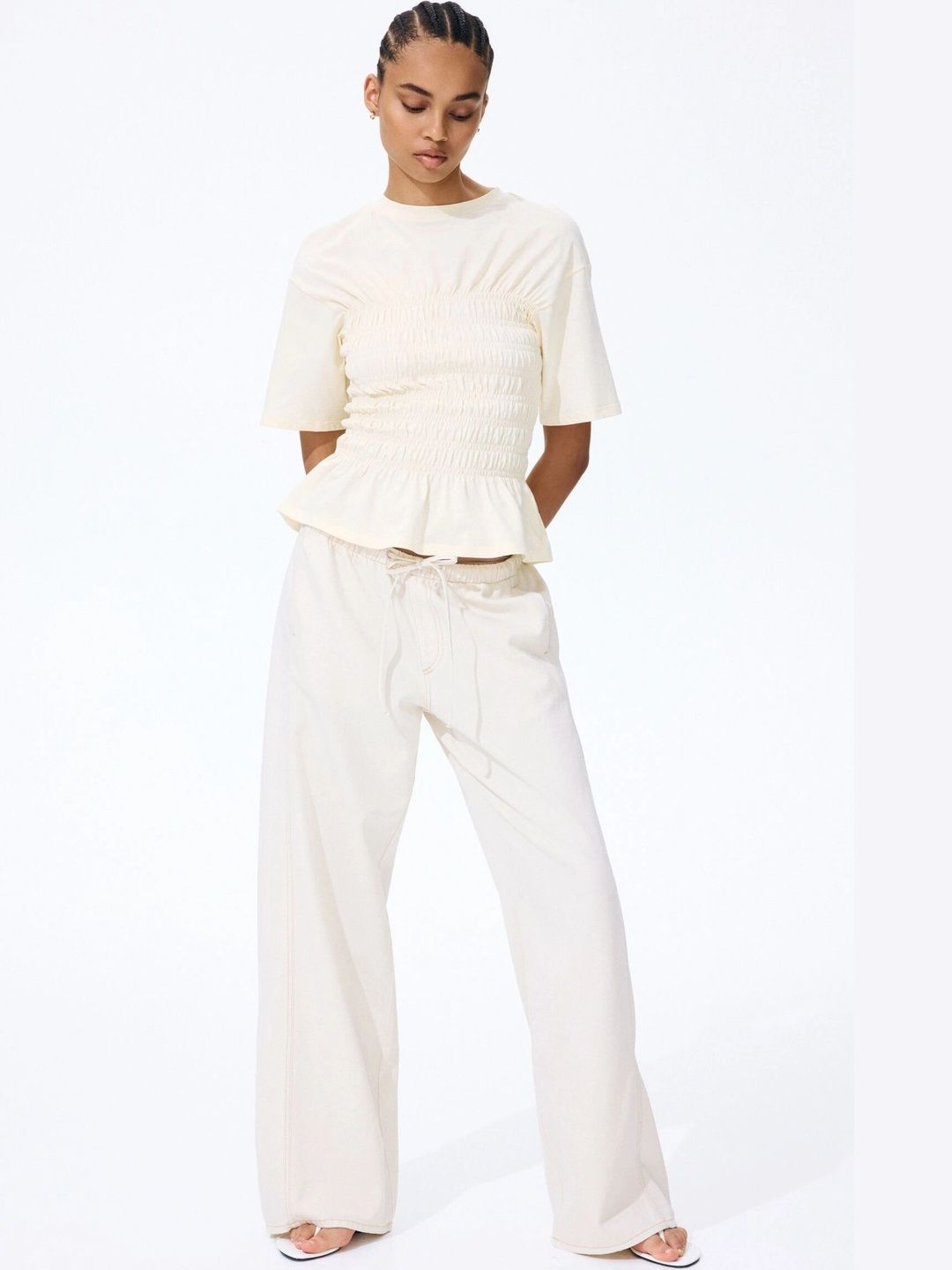 H&M Denim Drawstring Trousers