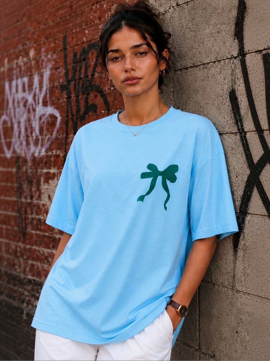 LAHOTZ Women Typography Printed T-shirt
