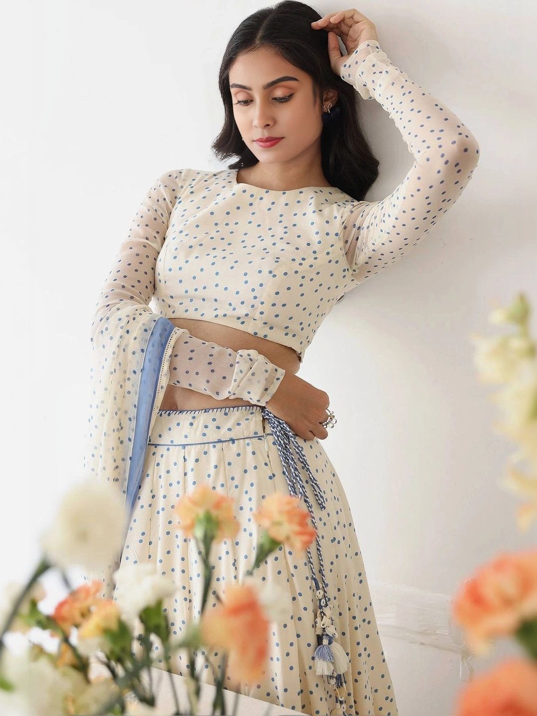 Printed Semi-Stitched Lehenga & Unstitched Blouse With Dupatta 4