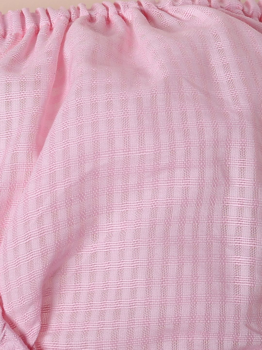 Girls Checked Puff Sleeve A-Line Dress 8