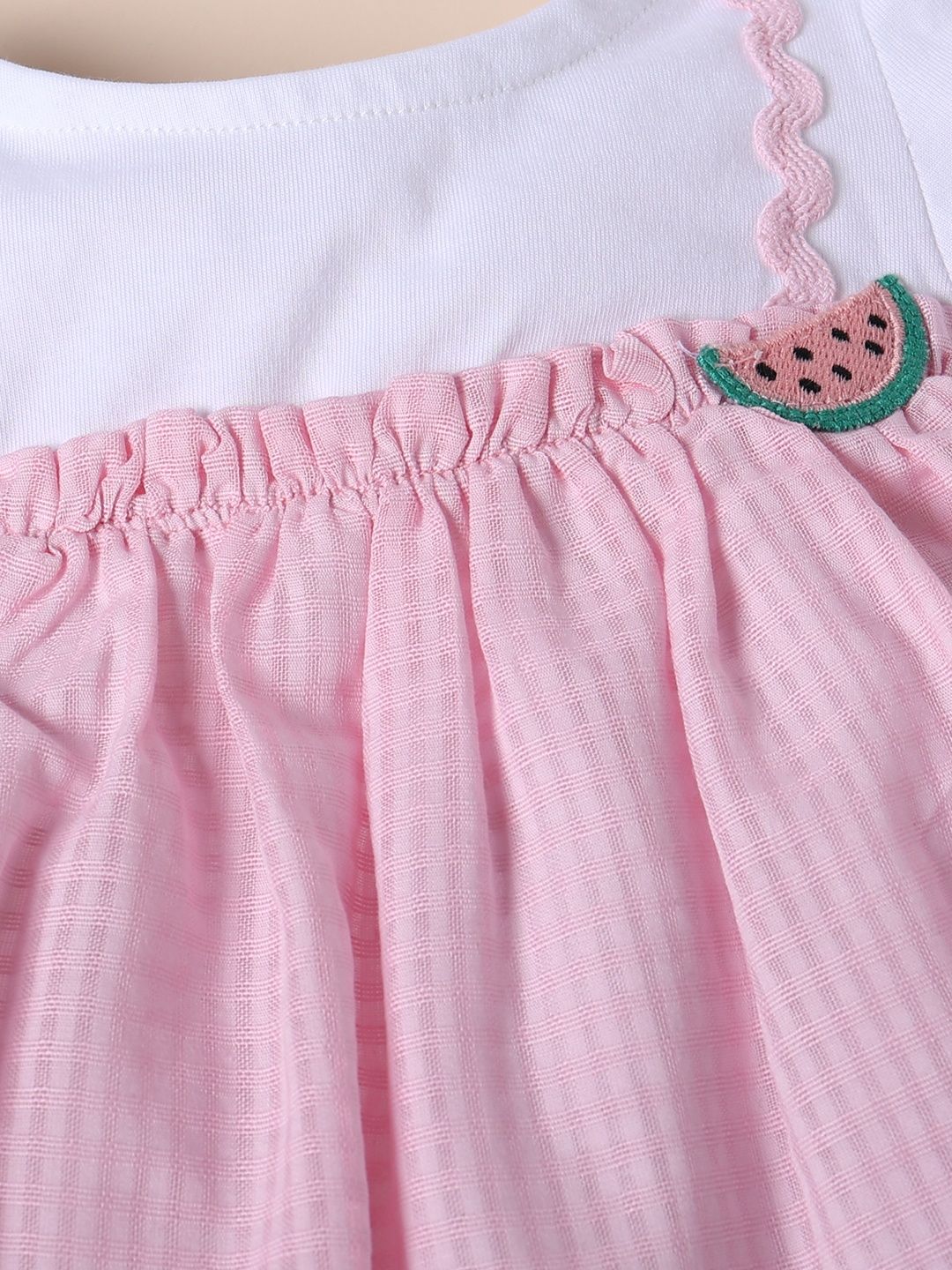 Girls Checked Puff Sleeve A-Line Dress 10