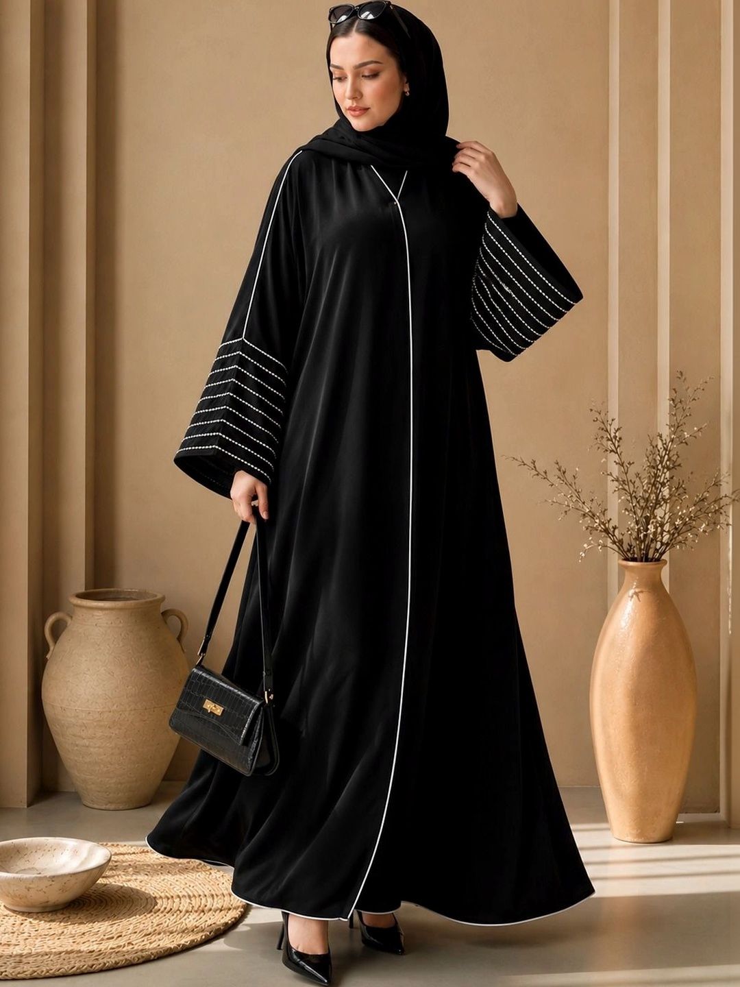 Buy Ovais Abaya Collection A Line Embroidered Burqas -  - Apparel for Women