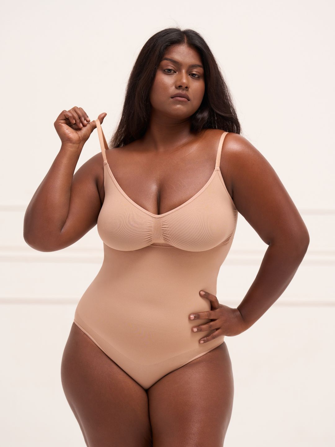 Underneat Women Seamless Sculpting with Adjustable Straps Brief Bodysuit