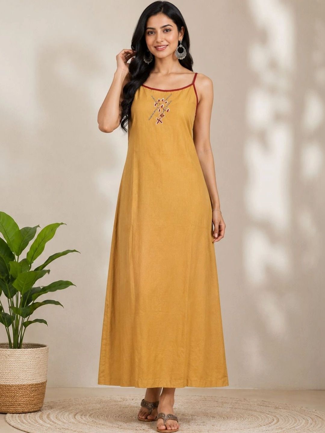 Sukhraa Embroidered Maxi Nightdress