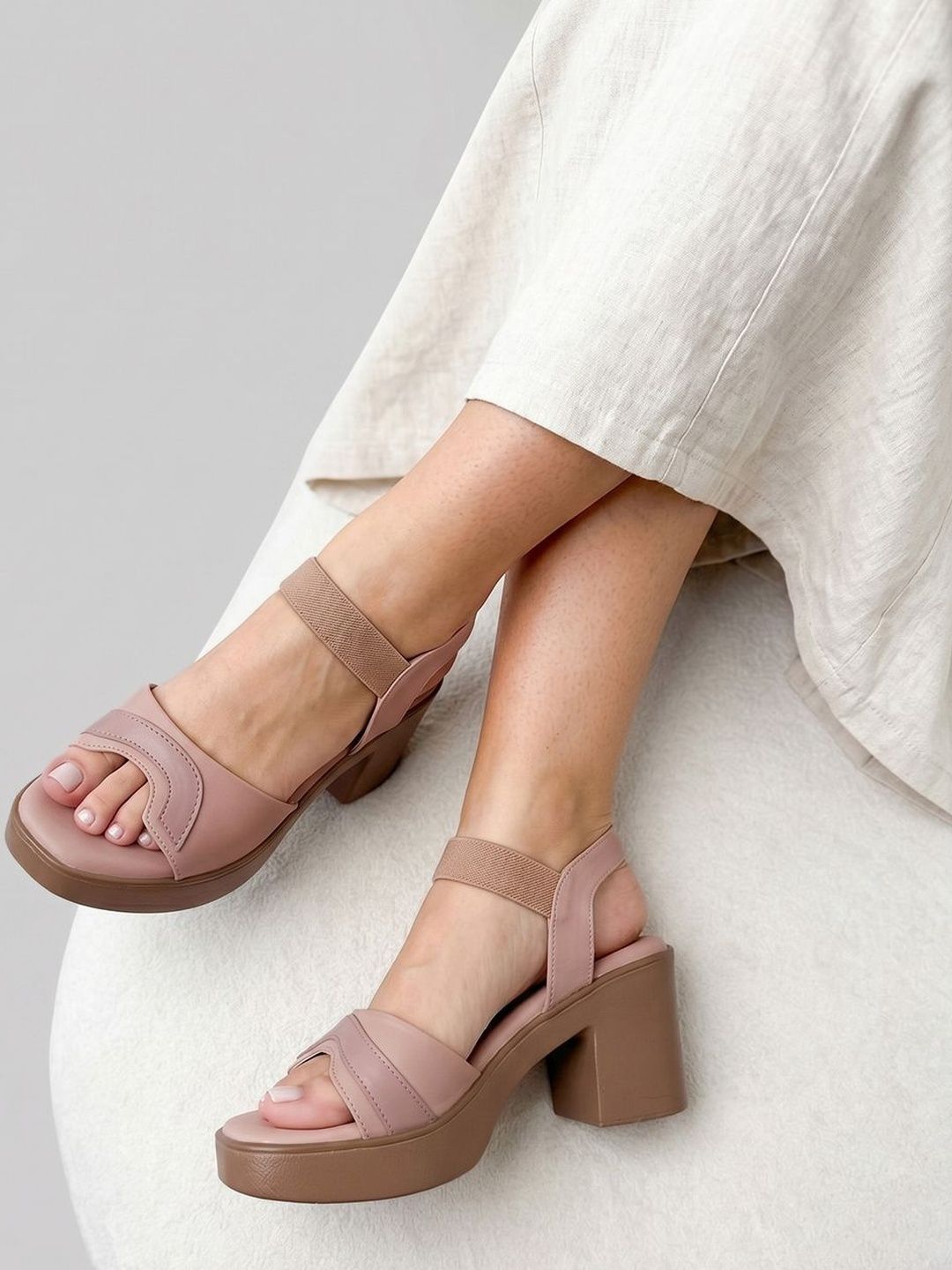 Falencia Open Toe Block Sandals