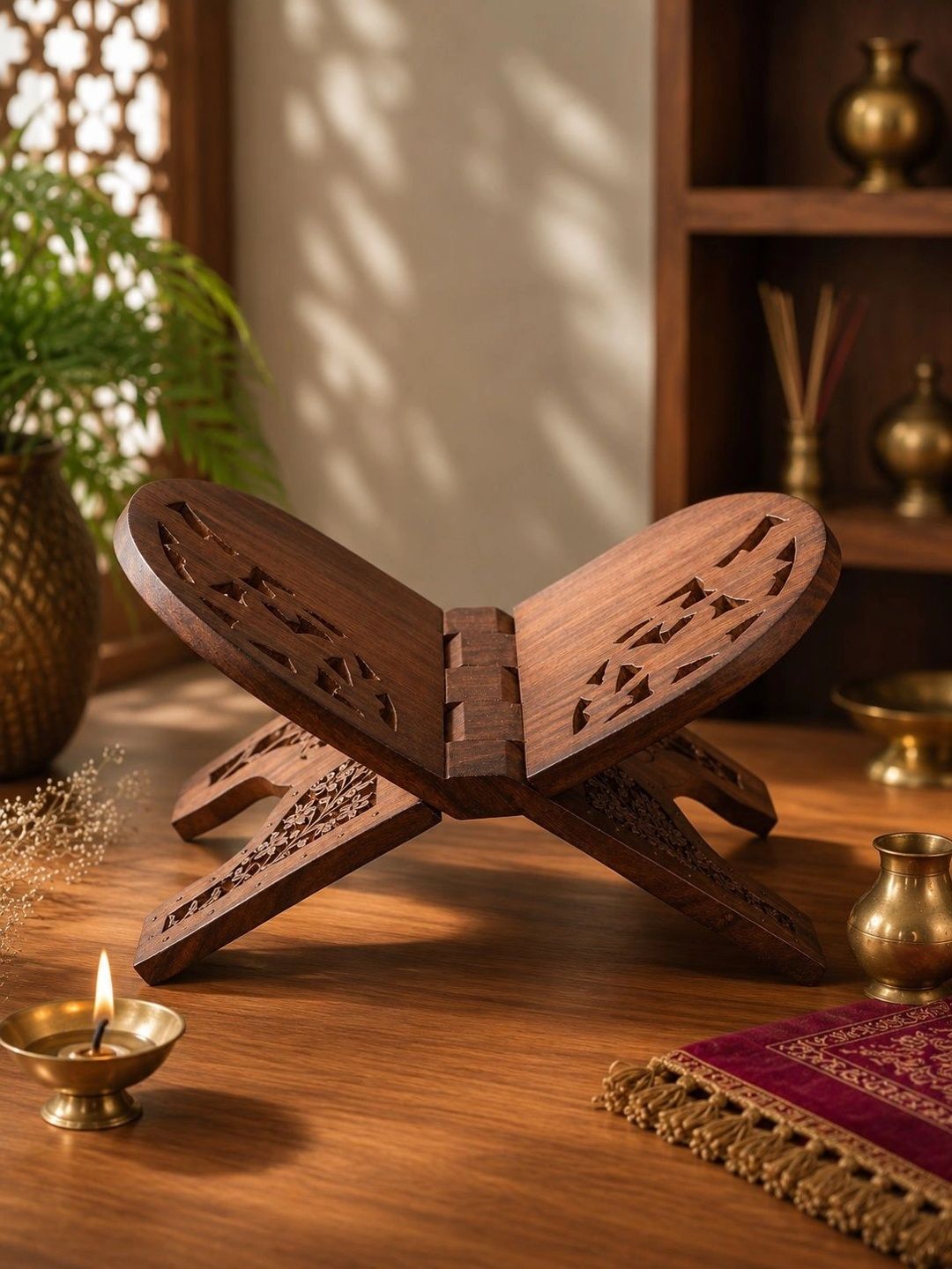 Classical Youth Wood Foldable Holy Book Stand