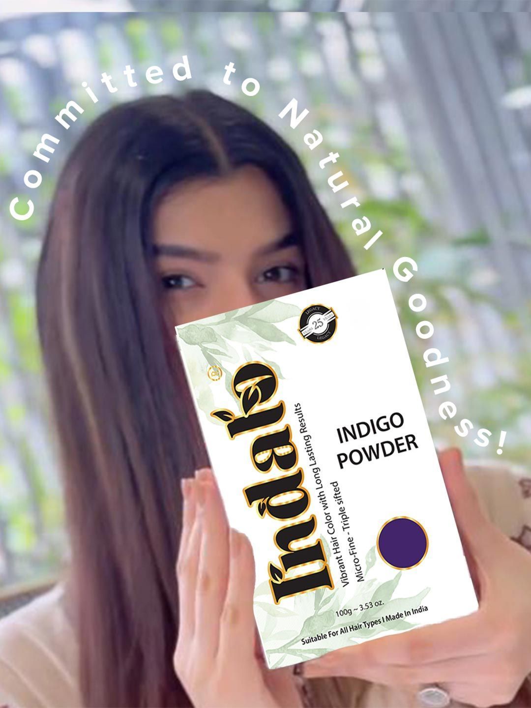 INDALO No Ammonia Natural Hair Colour for Conditioning Hair Growth - Indigo 100 g