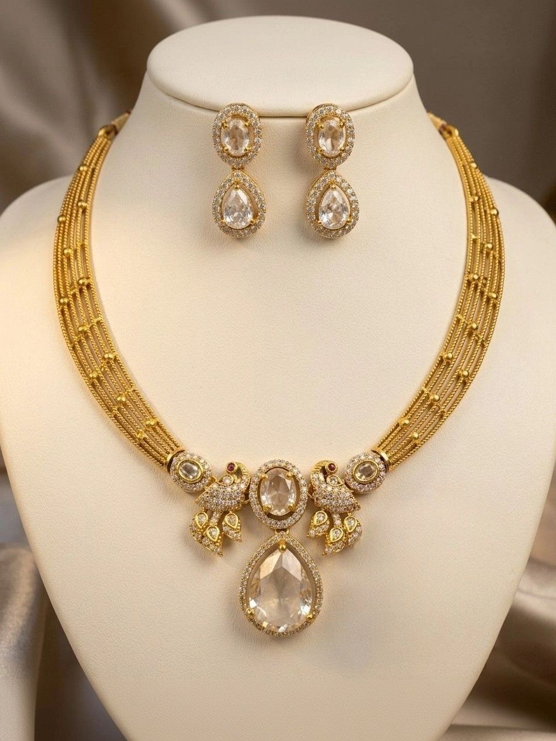 Avirah Pearls Brass Gold-Plated Necklace