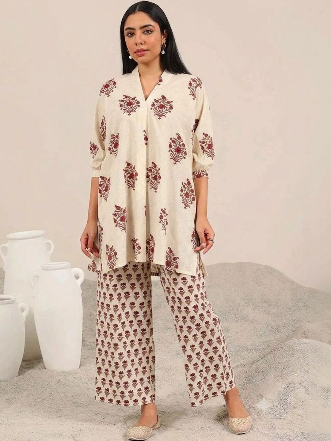 PURSHOTTAM WALA Women Floral Printed Indie Prints Kurta