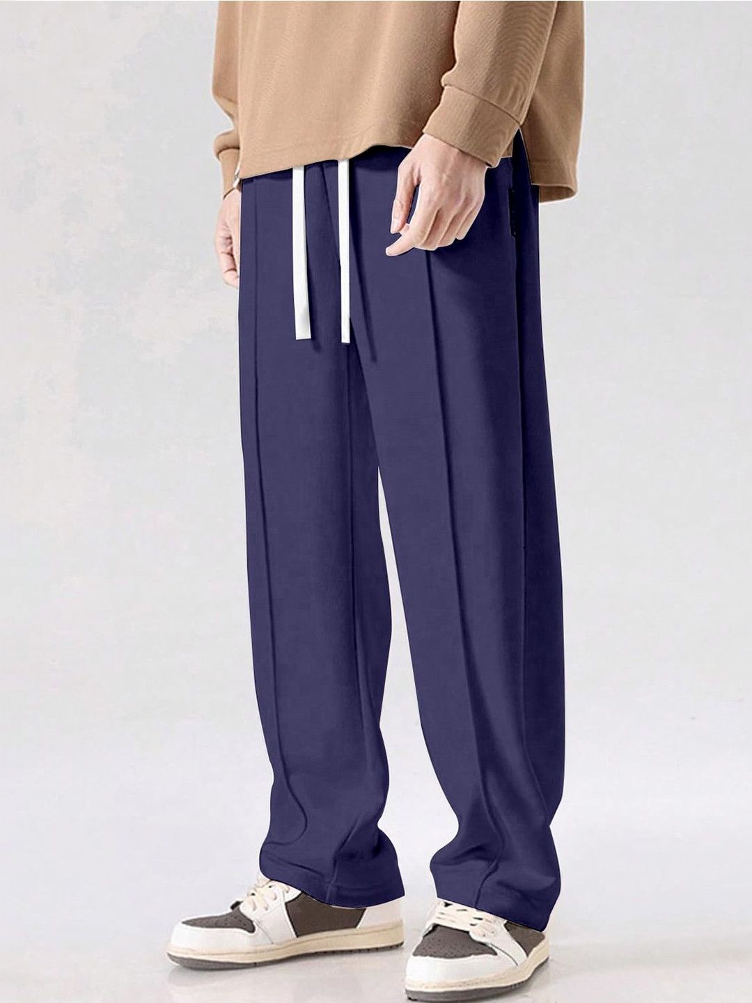Mehrang Men Baggy Fit Side Stripes Track Pants