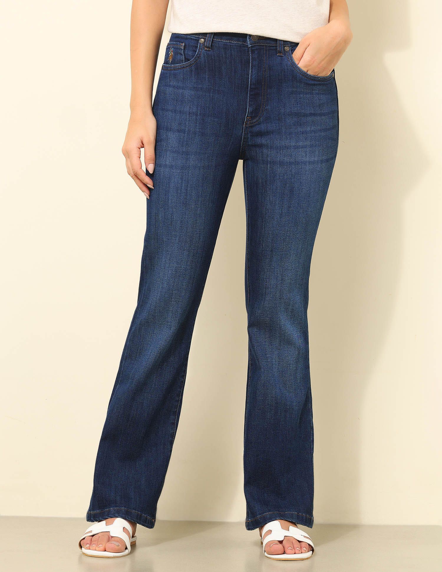 Bootcut High-Rise Light Fade Stretchable Jeans 3