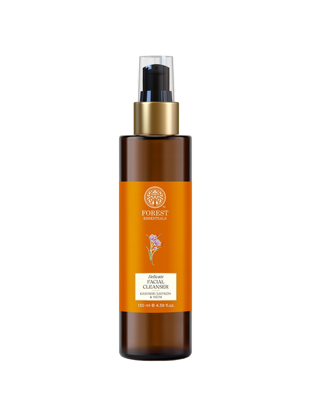 Forest Essentials Delicate Face Cleanser with Kashmiri Saffron & Neem For Oily Skin 130ml