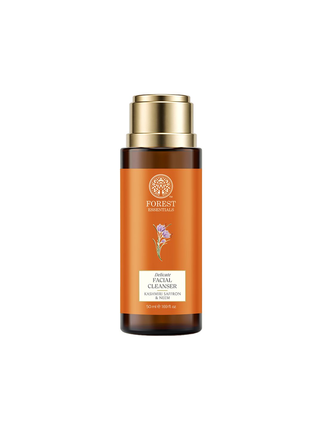 Forest Essentials Travel Size Delicate Facial Cleanser Kashmiri Saffron & Neem - 50ml