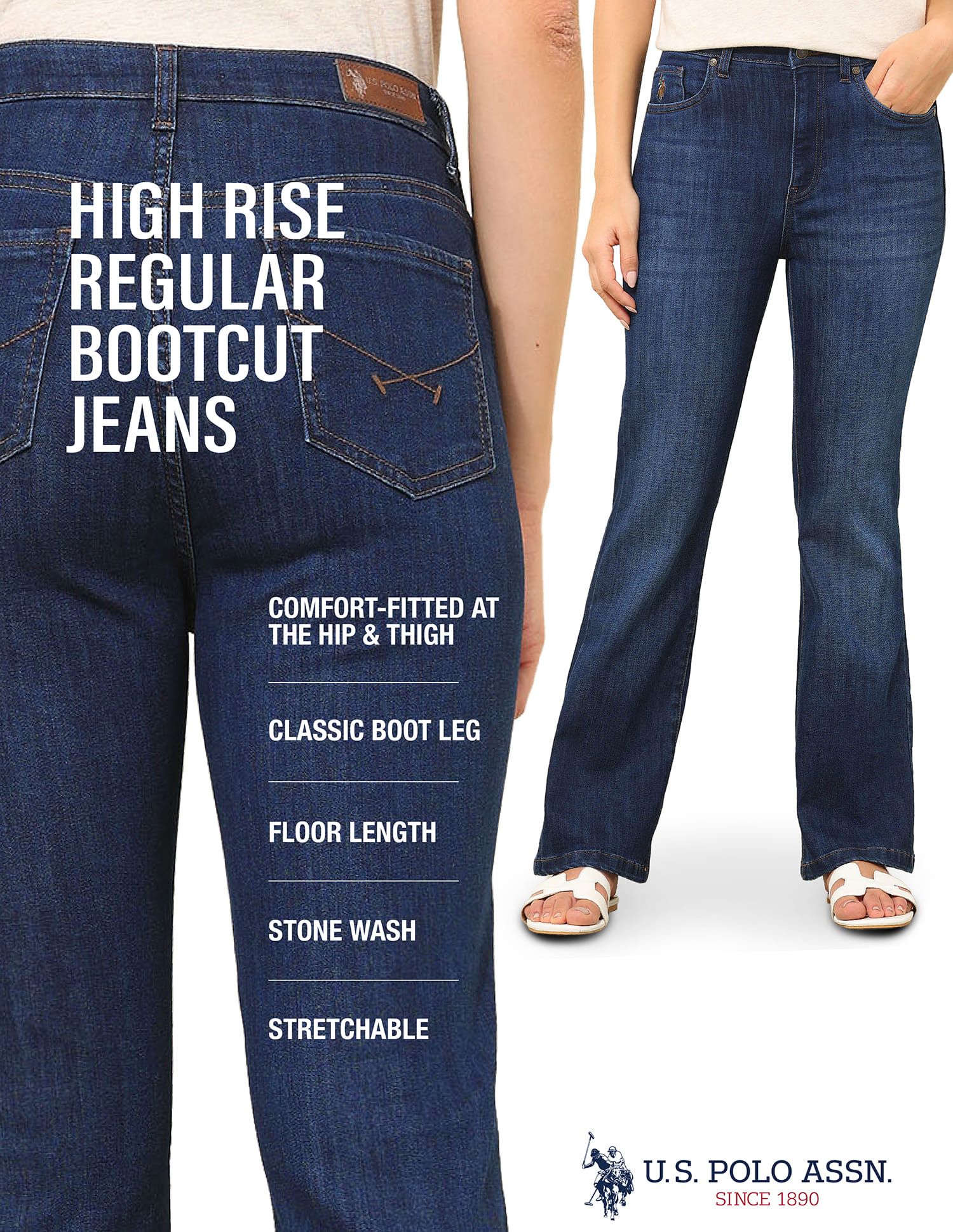 Bootcut High-Rise Light Fade Stretchable Jeans 8