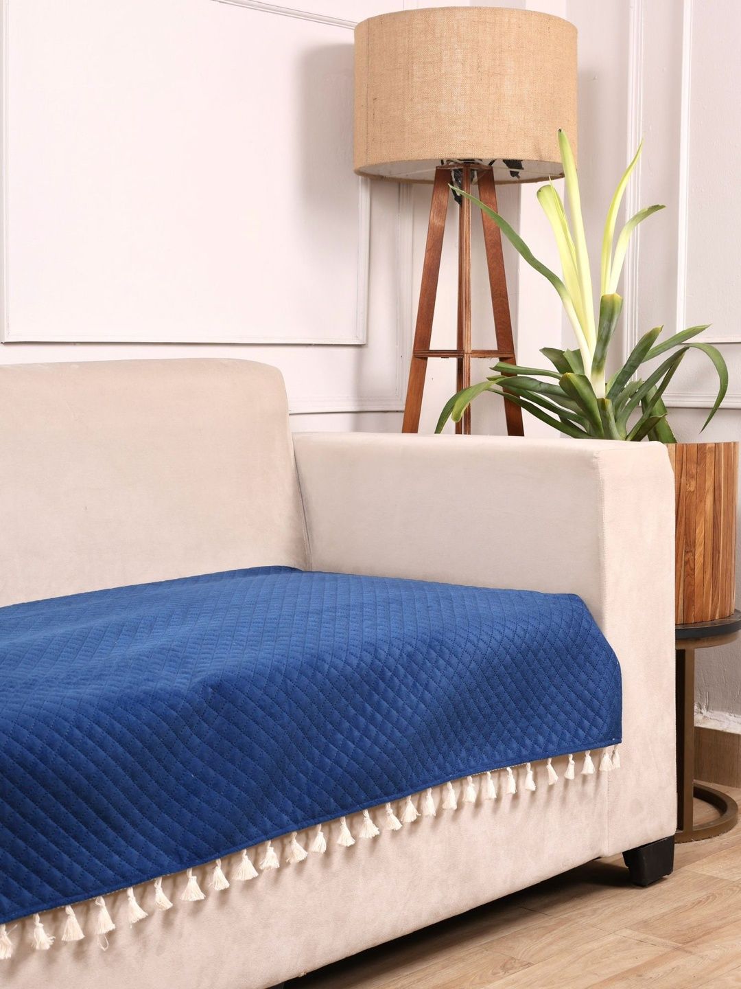 Buy STITCHNEST Set Of 1 Blue & Beige Solid 27