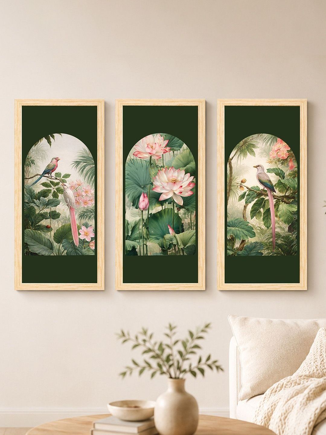 Buy Art Street Multicoloured & Beige Set Of 3 Piece Synthetic Wood Other Wall Paintings -  - Home for Unisex