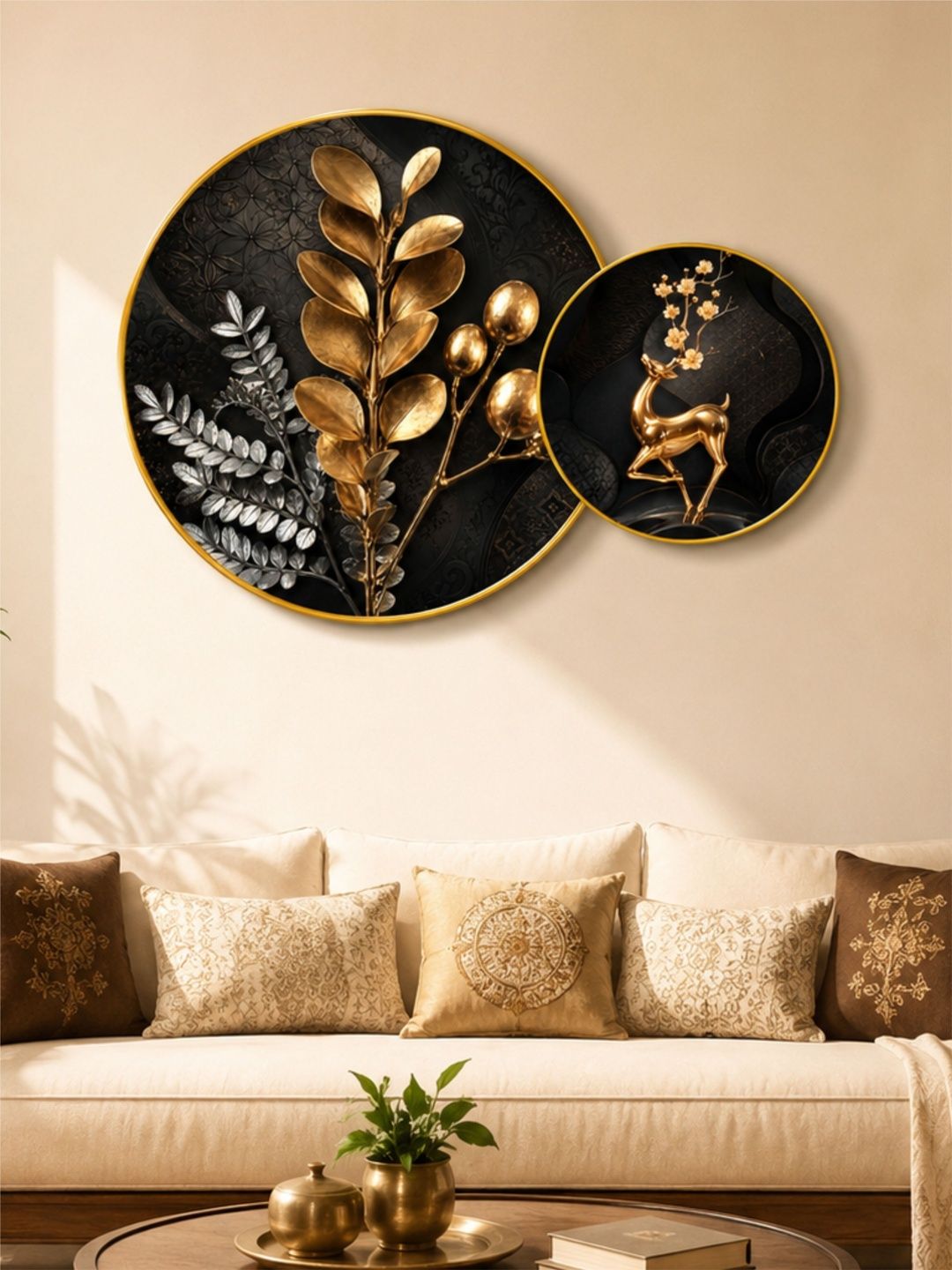 Myntra Elegant Homes Multicoloured MDF Other Wall Paintings