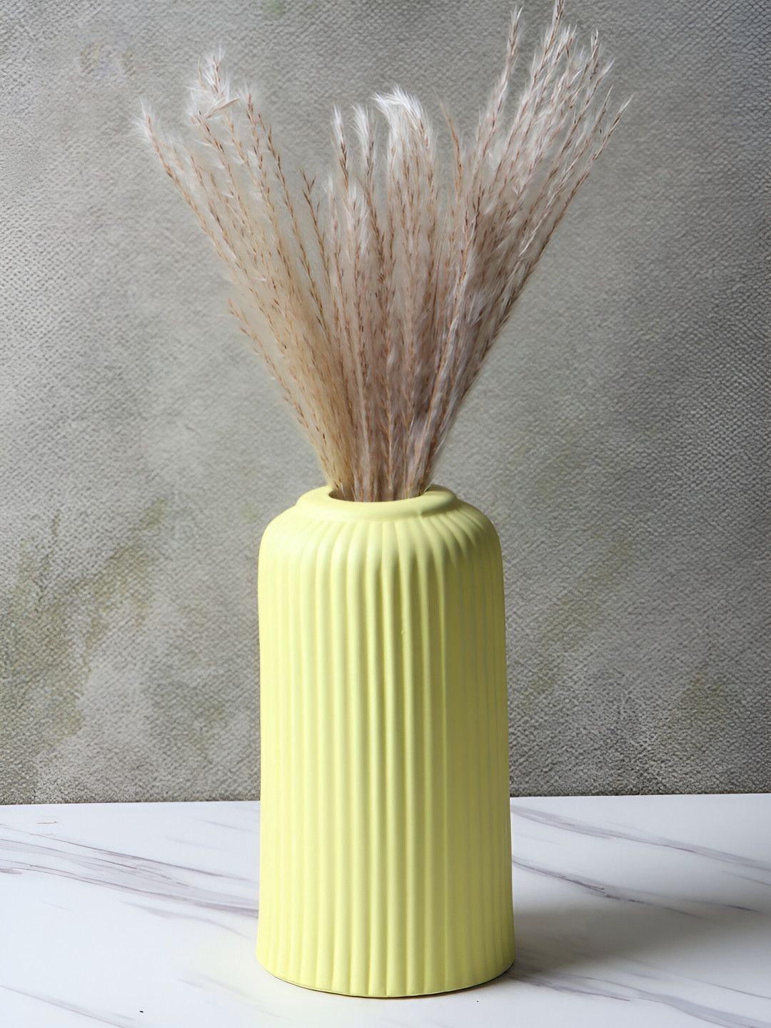 Kreative Arts Yellow Ceramic Flower Vase