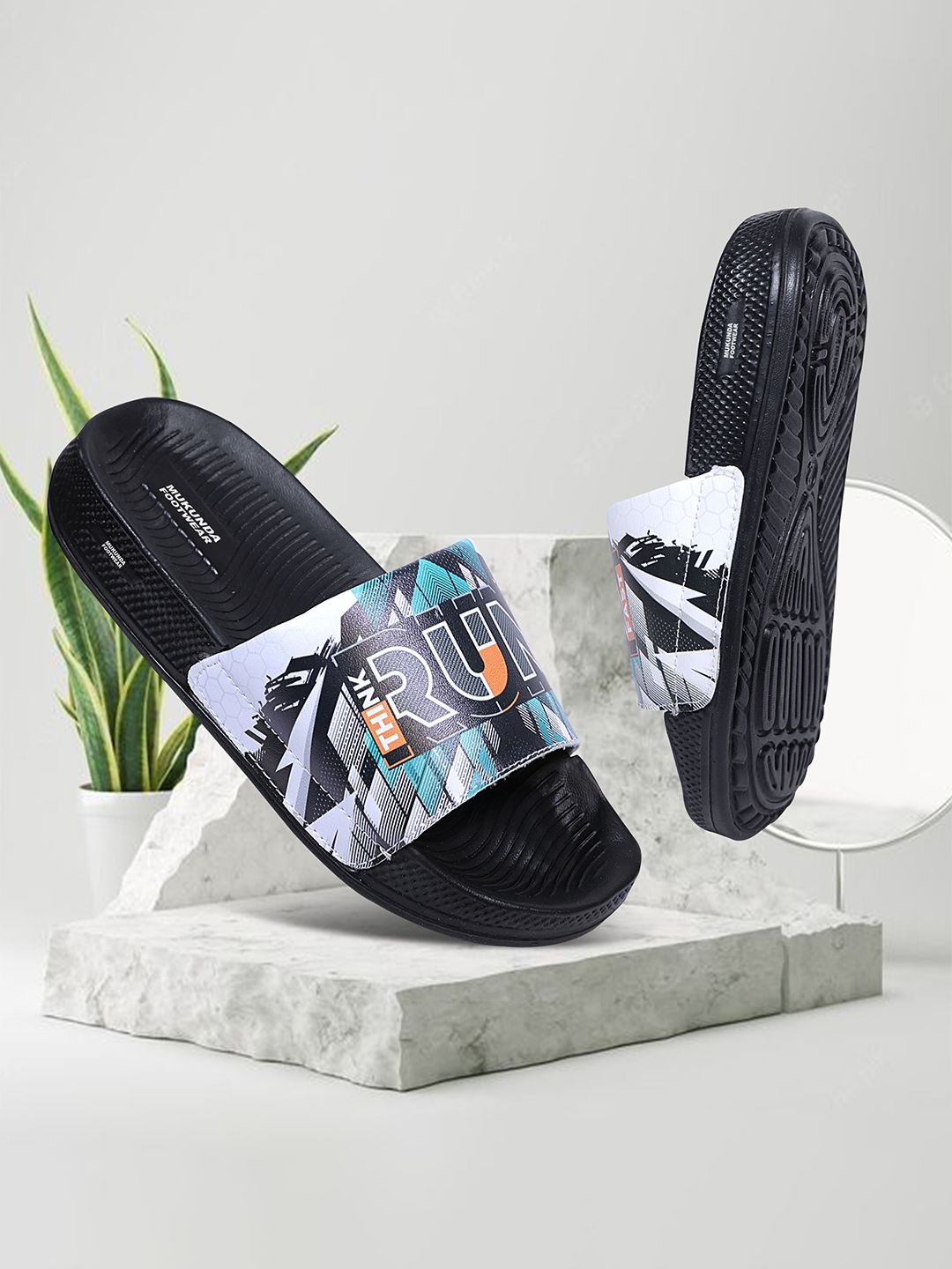 MUKUNDU Unisex Kids Printed Sliders