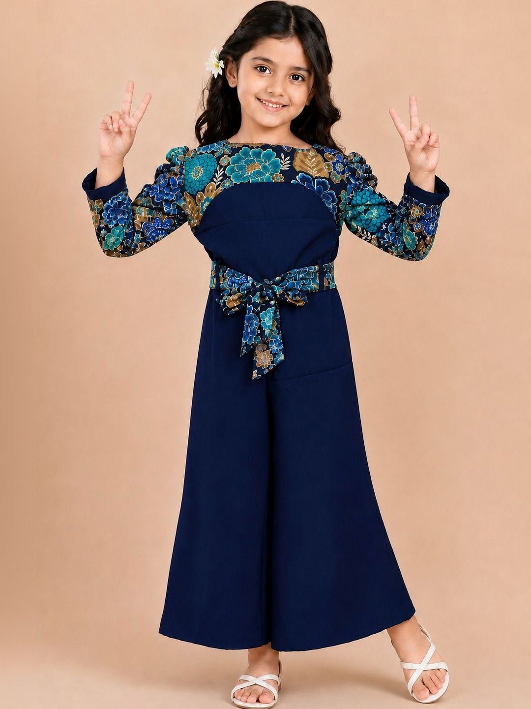 Girls Printed Basic Jumpsuit 4
