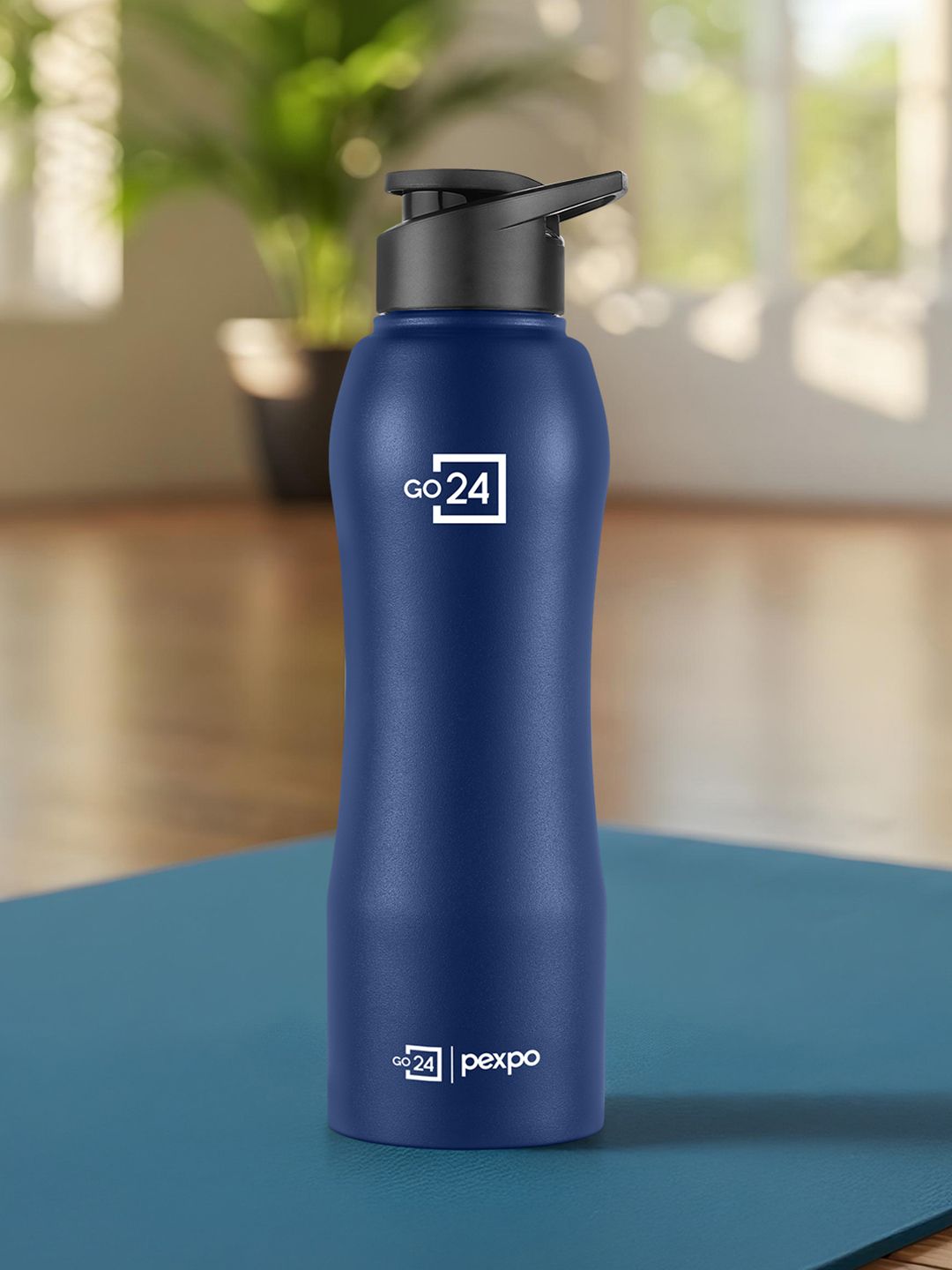 Go24 Bistro - Xtreme Navy Blue Solid Stainless Steel Spill Proof Sipper - 1L