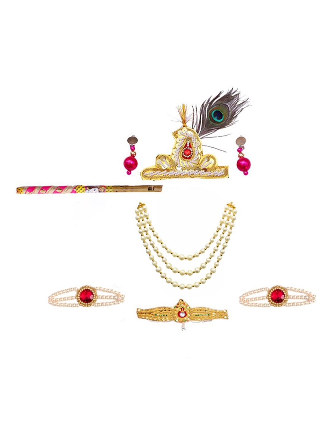 Kids Krishna Costume Dress With Accessories 3